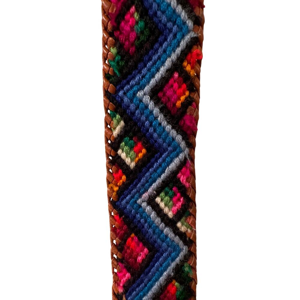 Free People Embroidered Leather Belt - Size L - Picture 2 of 4